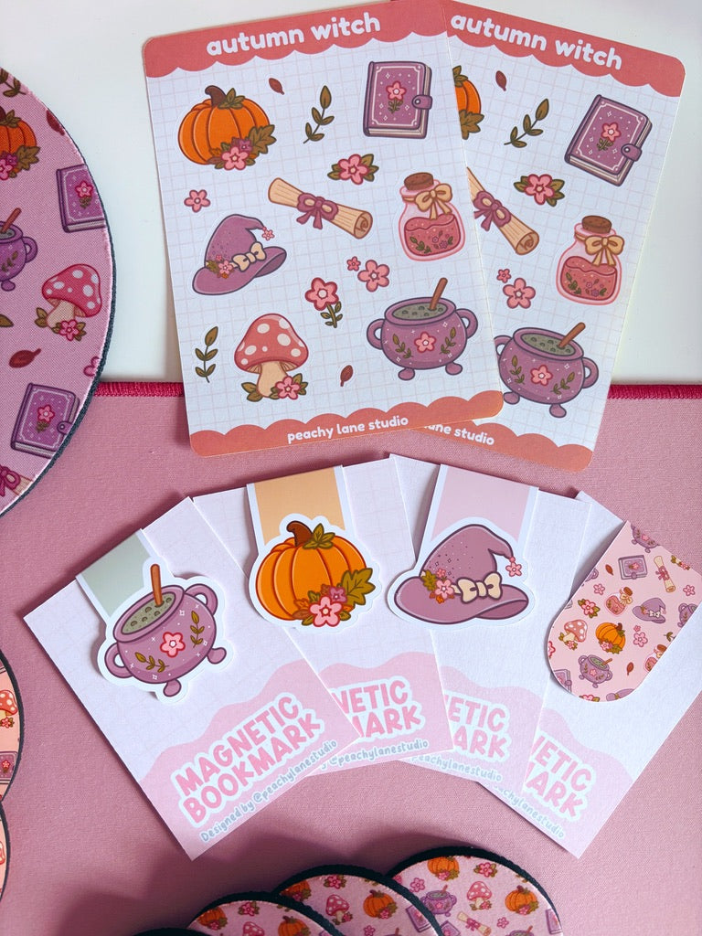 Autumn Witch Sticker Sheet
