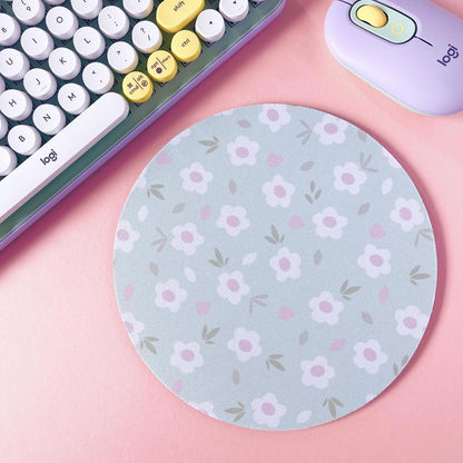 Green Floral Mouse Mat