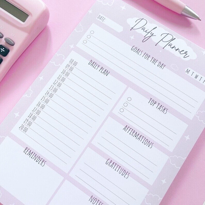 A5 Daily Planner Notepad