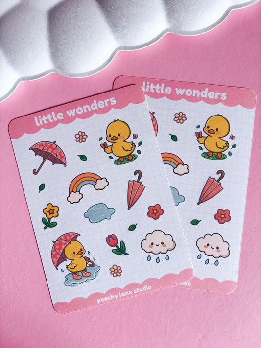 Little Wonders Duck Sticker Sheet