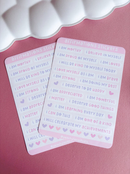 Affirmations Sticker Sheet