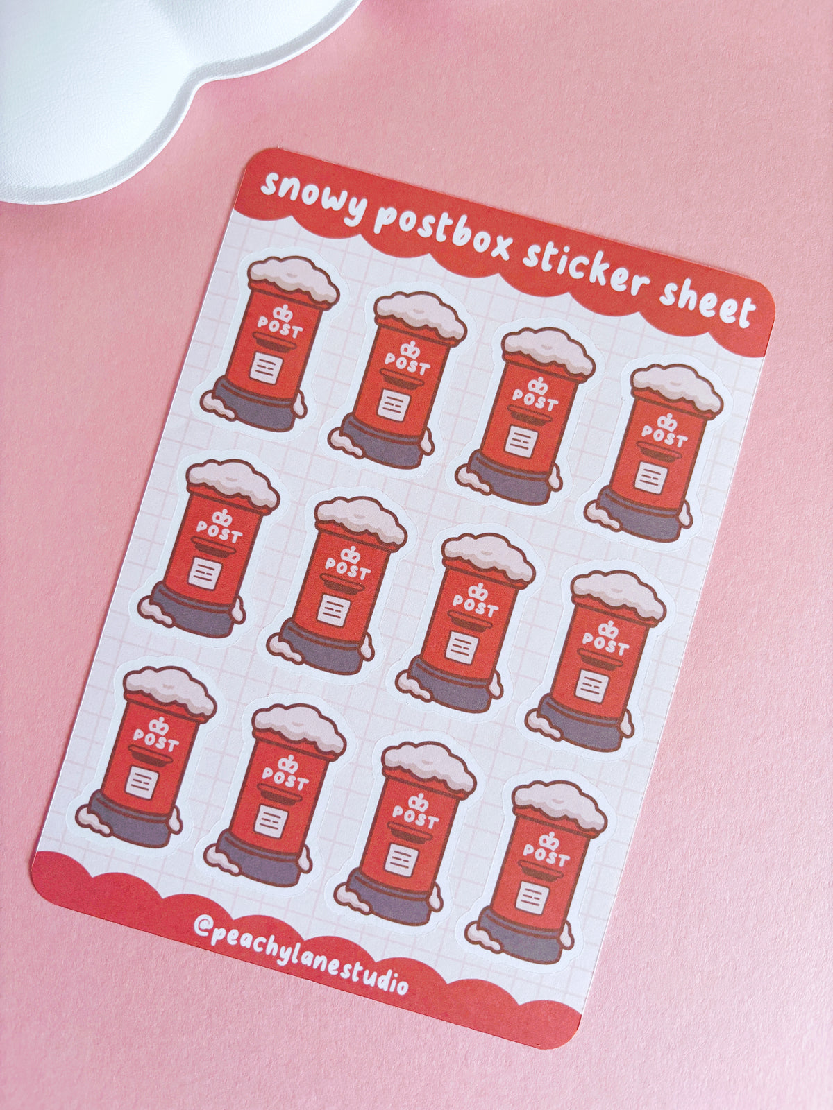 Snowy Postbox Sticker Sheet