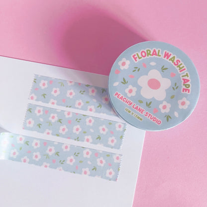 Blue Floral Washi Tape
