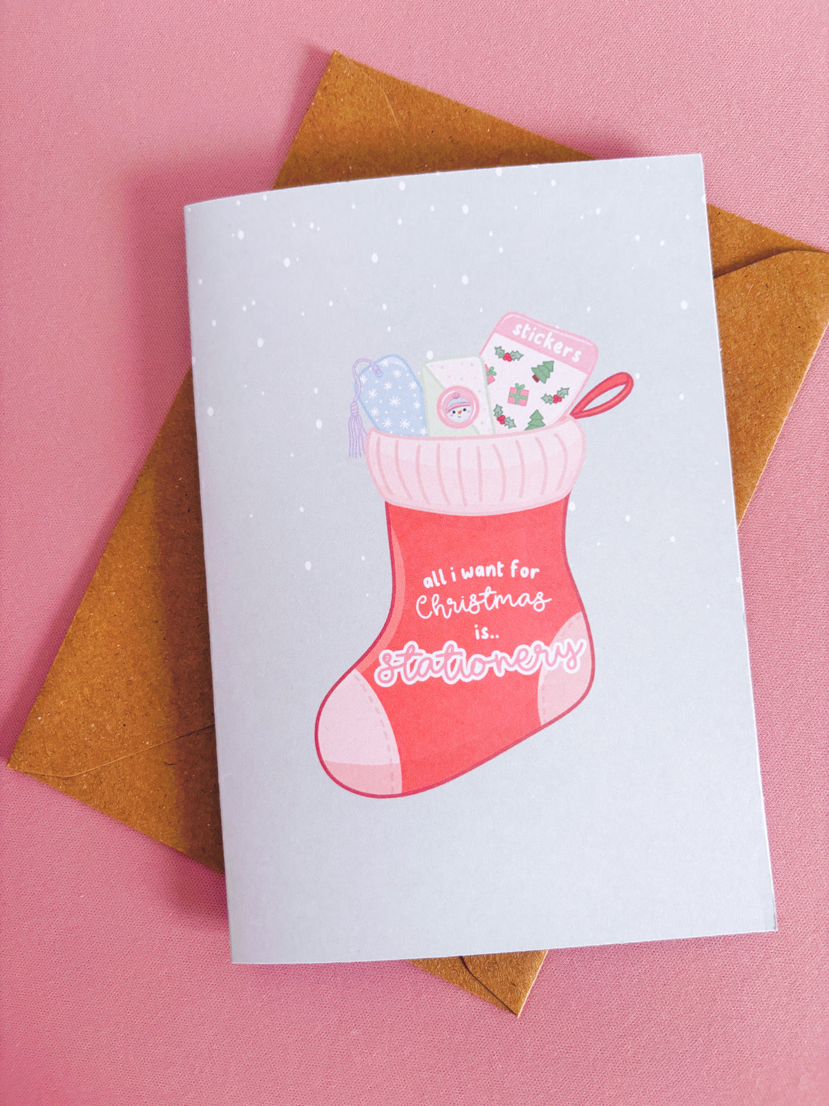 Stationery Christmas Stocking Card with Envelope