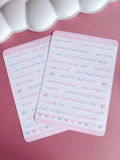Affirmations Sticker Sheet