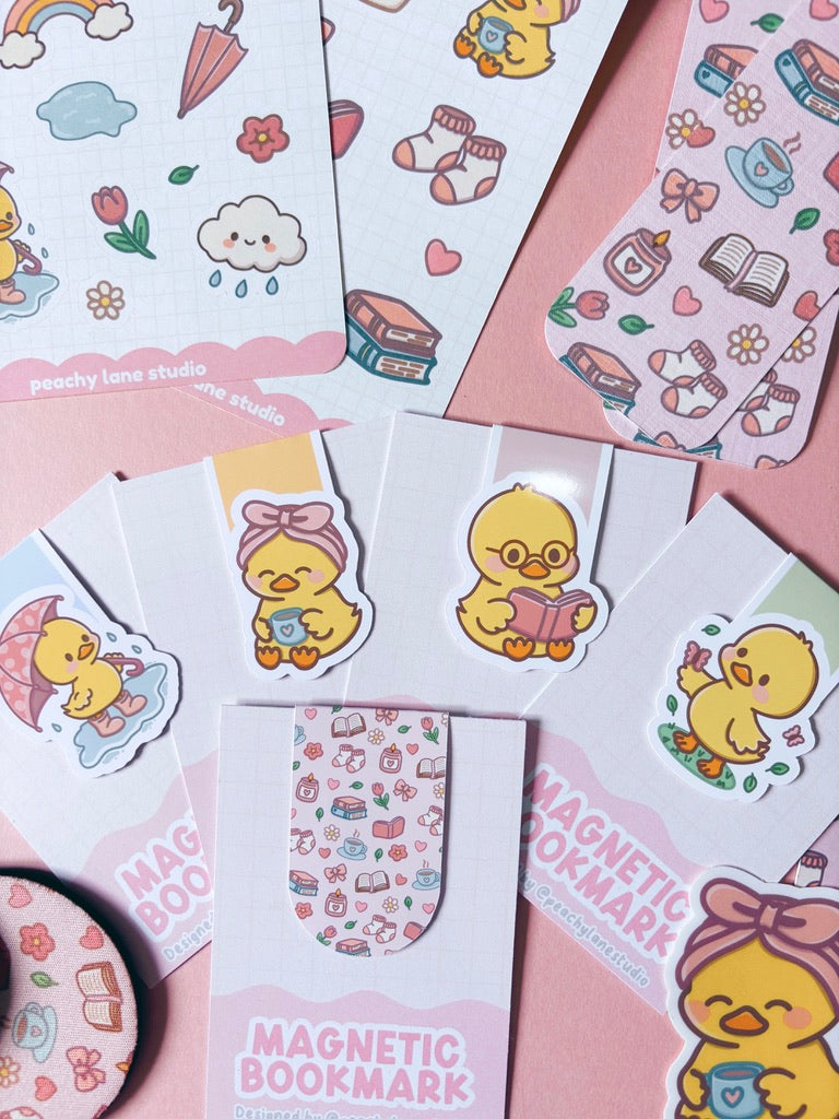 Self Care Duck Magnetic Bookmark