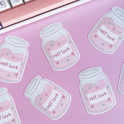 Self Love Jar Vinyl Sticker