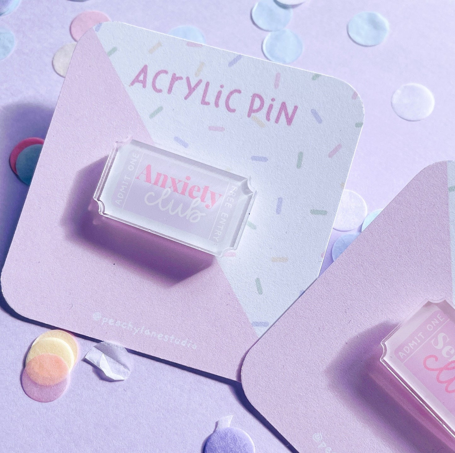 Anxiety Club Acrylic Pin