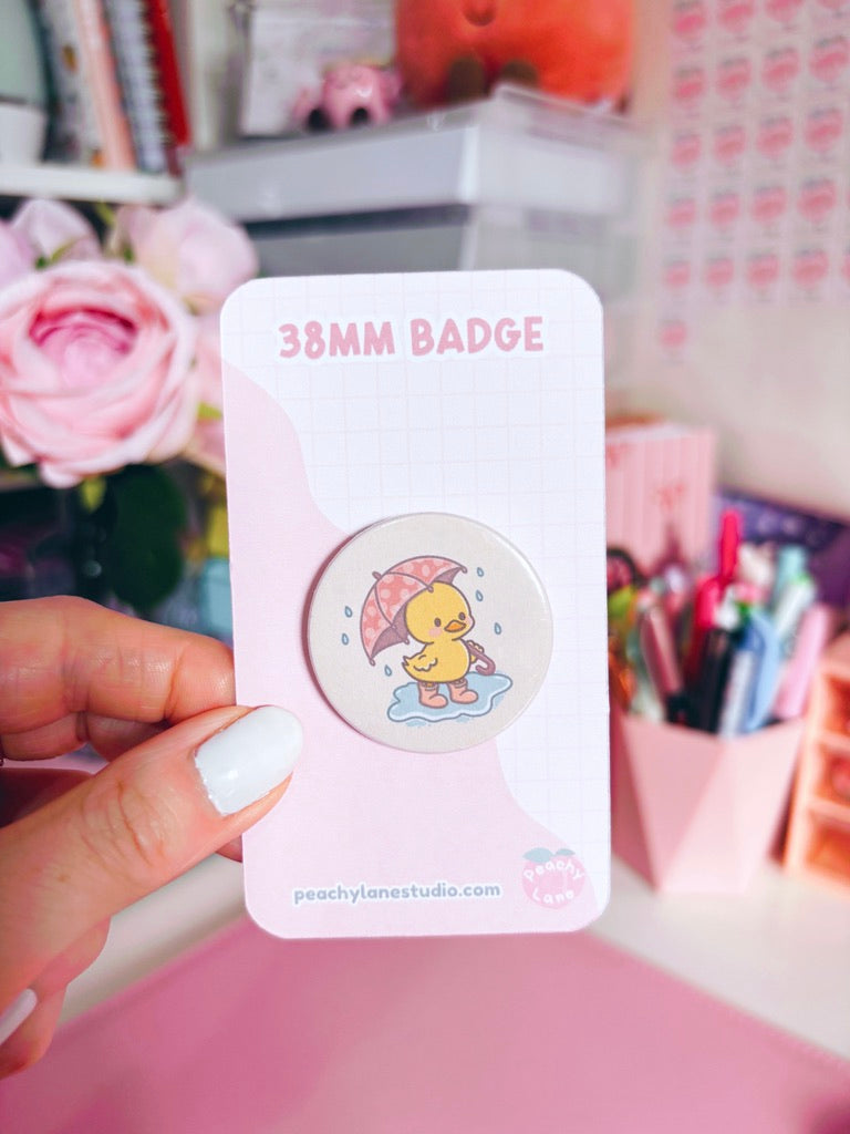 Puddle Days Duck Pin Badge