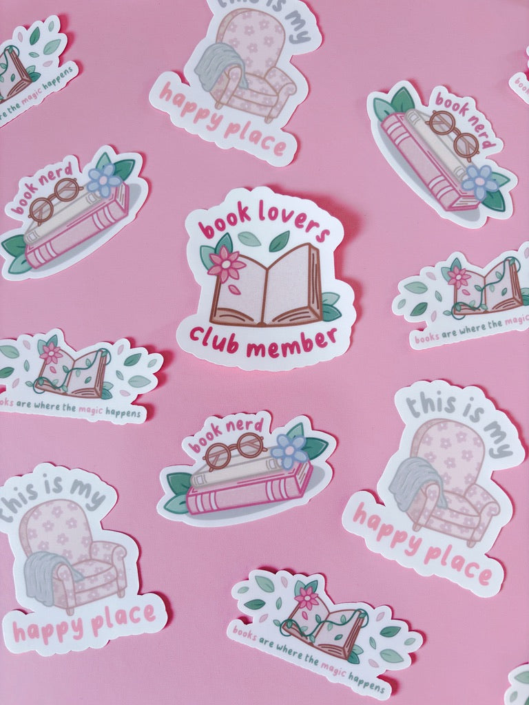 Cosy Armchair This Is My Happy Place Vinyl Sticker