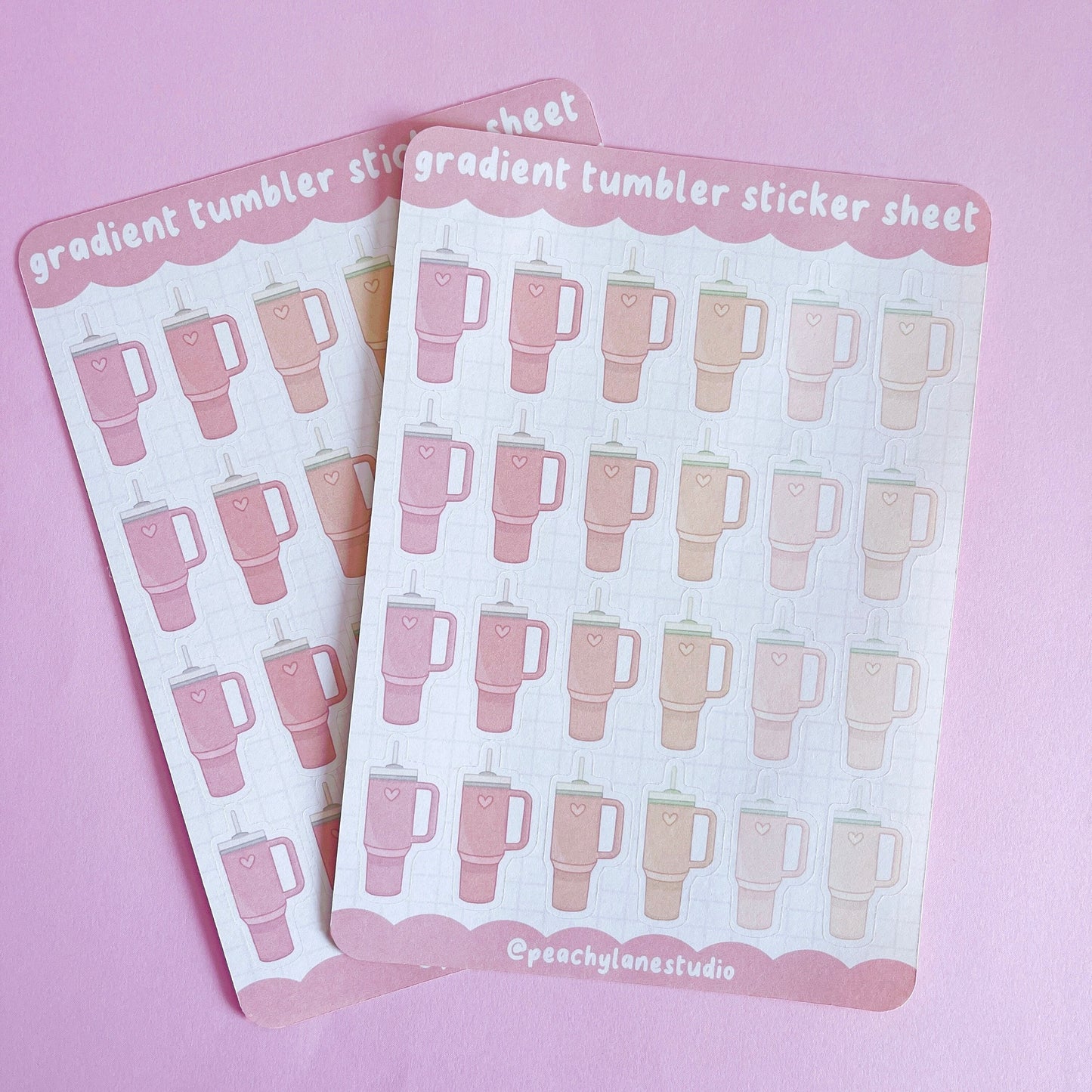 Tumbler Gradient Sticker Sheet