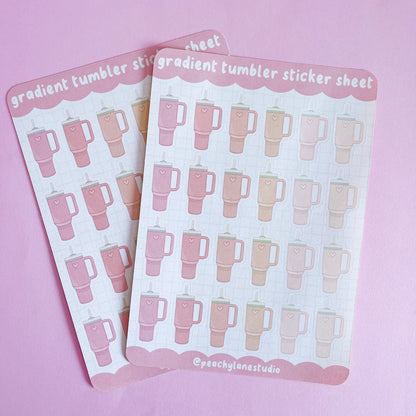 Tumbler Gradient Sticker Sheet