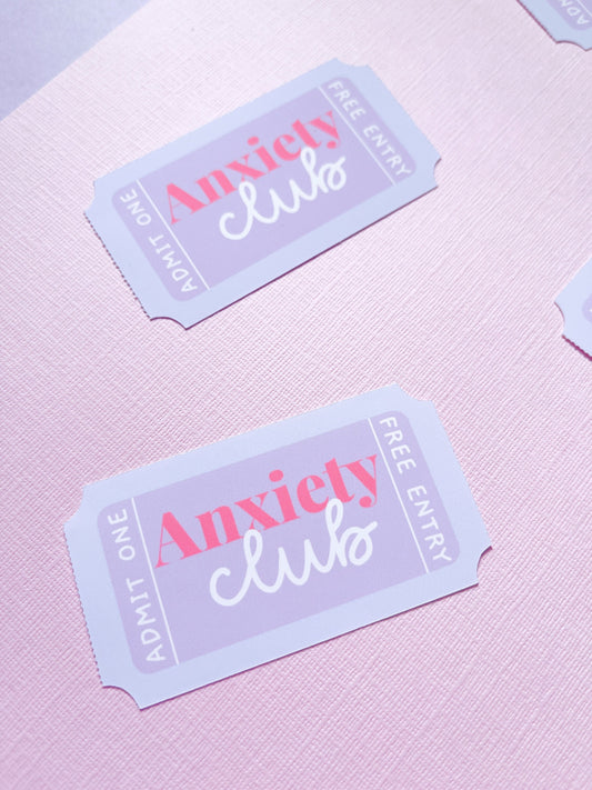 Anxiety Club Vinyl Sticker