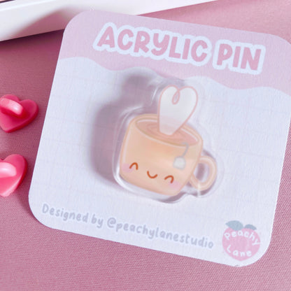 Tea Cup Acrylic Pin