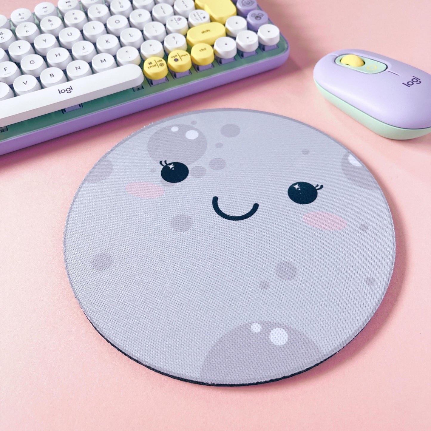 Kawaii Moon Mouse Mat