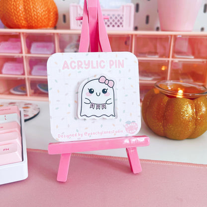 Boo Ghost Acrylic Pin