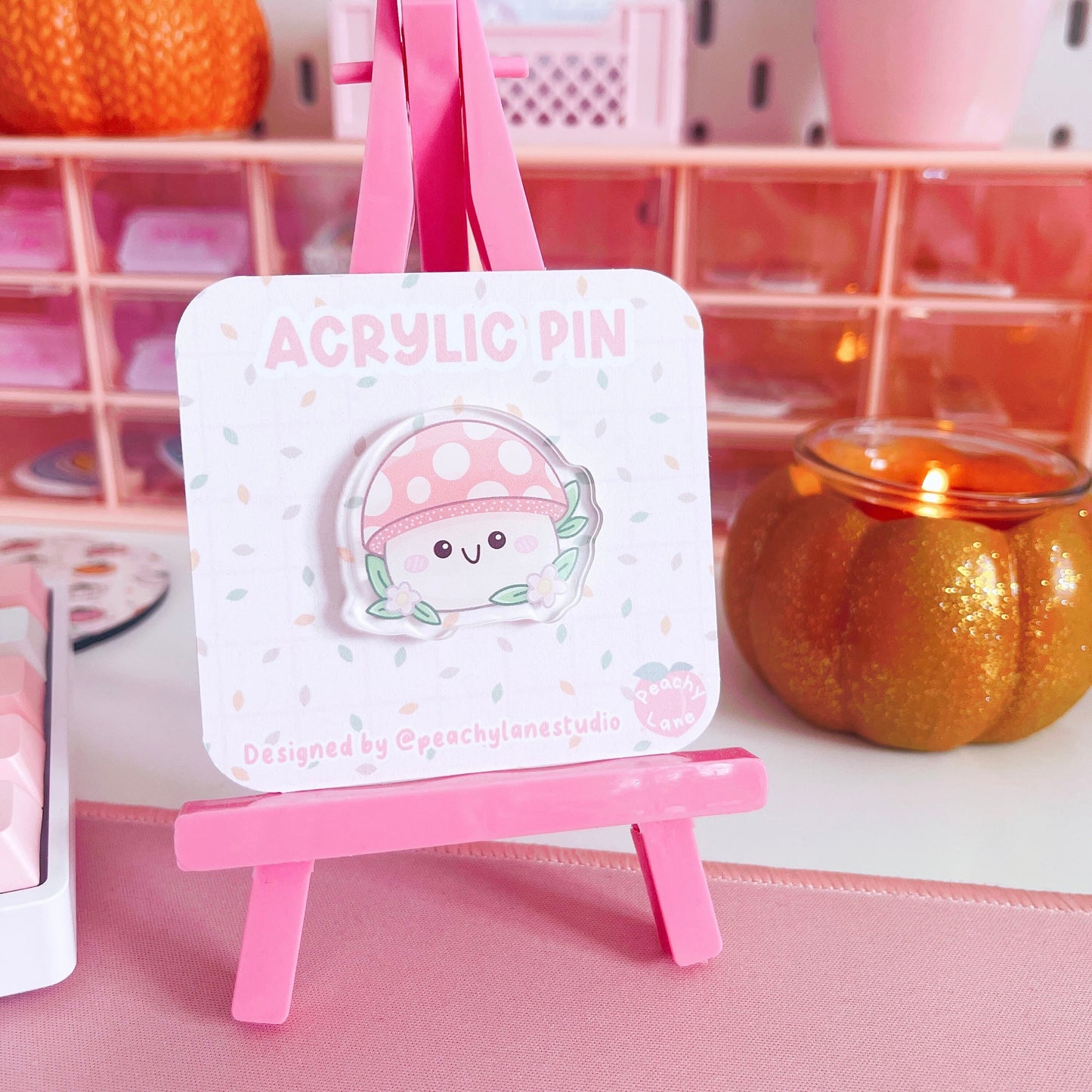 Mushroom Acrylic Pin
