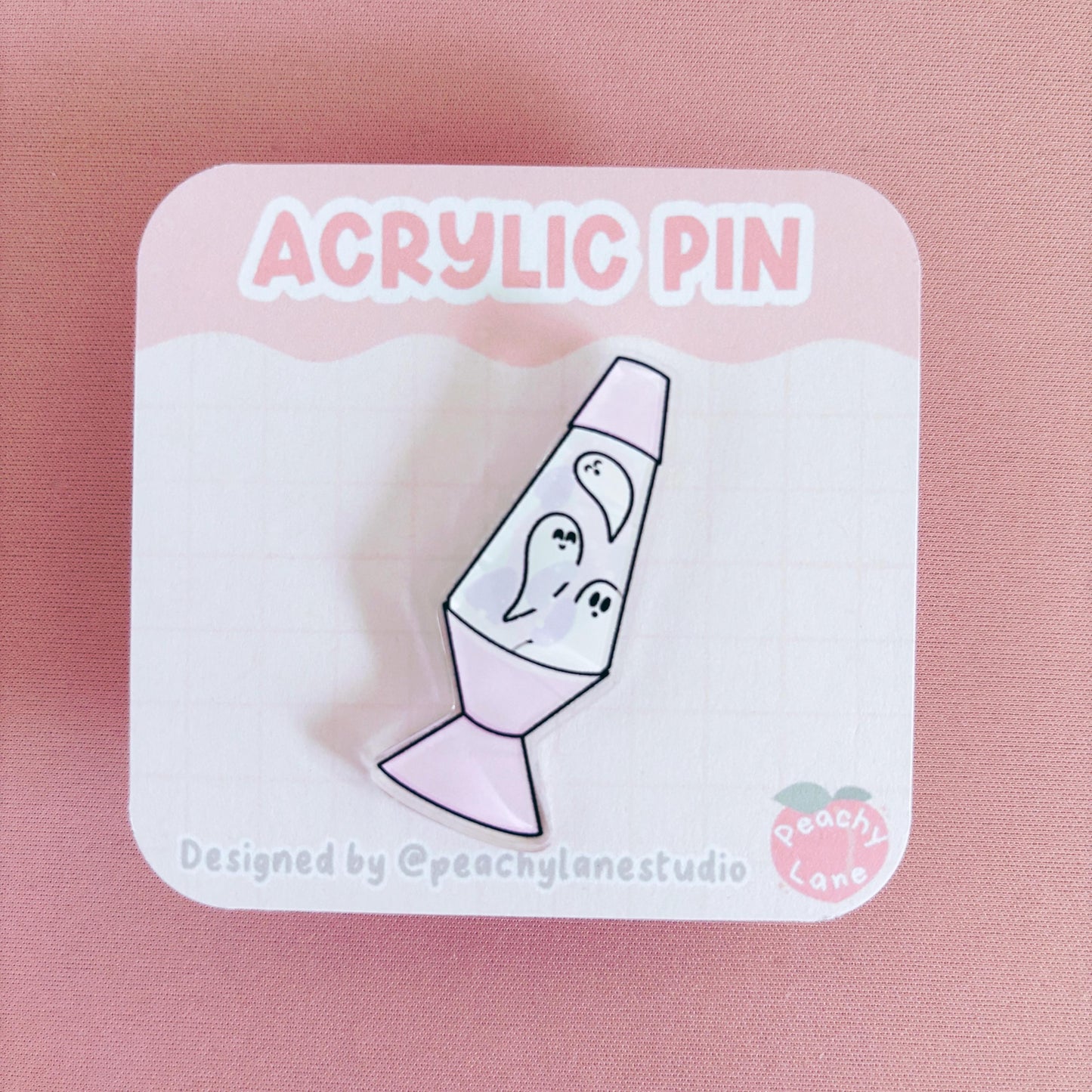 Ghostie Lava Lamp Acrylic Pin