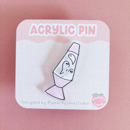 Ghostie Lava Lamp Acrylic Pin