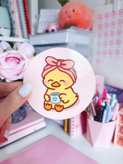 Self Care Duck Circle Coaster