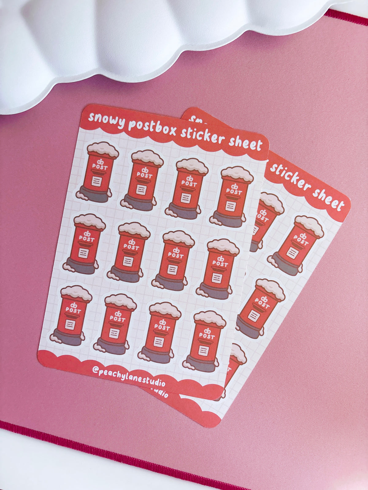 Snowy Postbox Sticker Sheet
