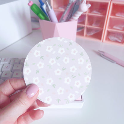 Pink Floral Coaster