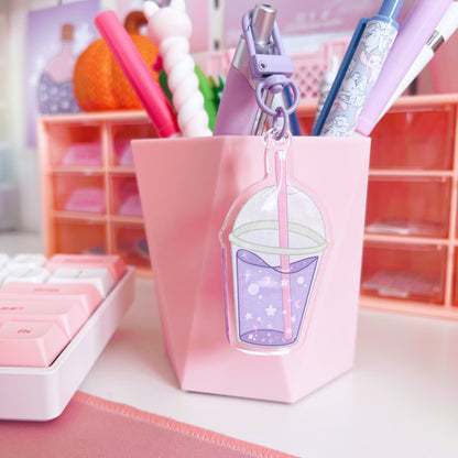 Dreamy Drink Glitter Acrylic Keychain