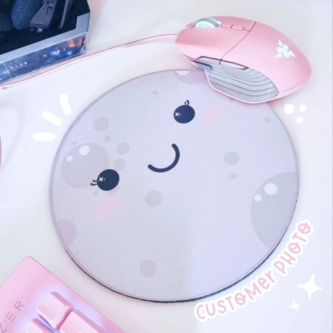 Kawaii Moon Mouse Mat
