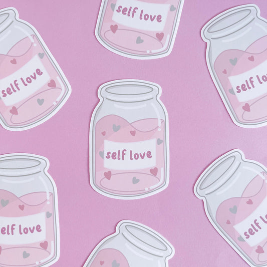 Self Love Jar Vinyl Sticker