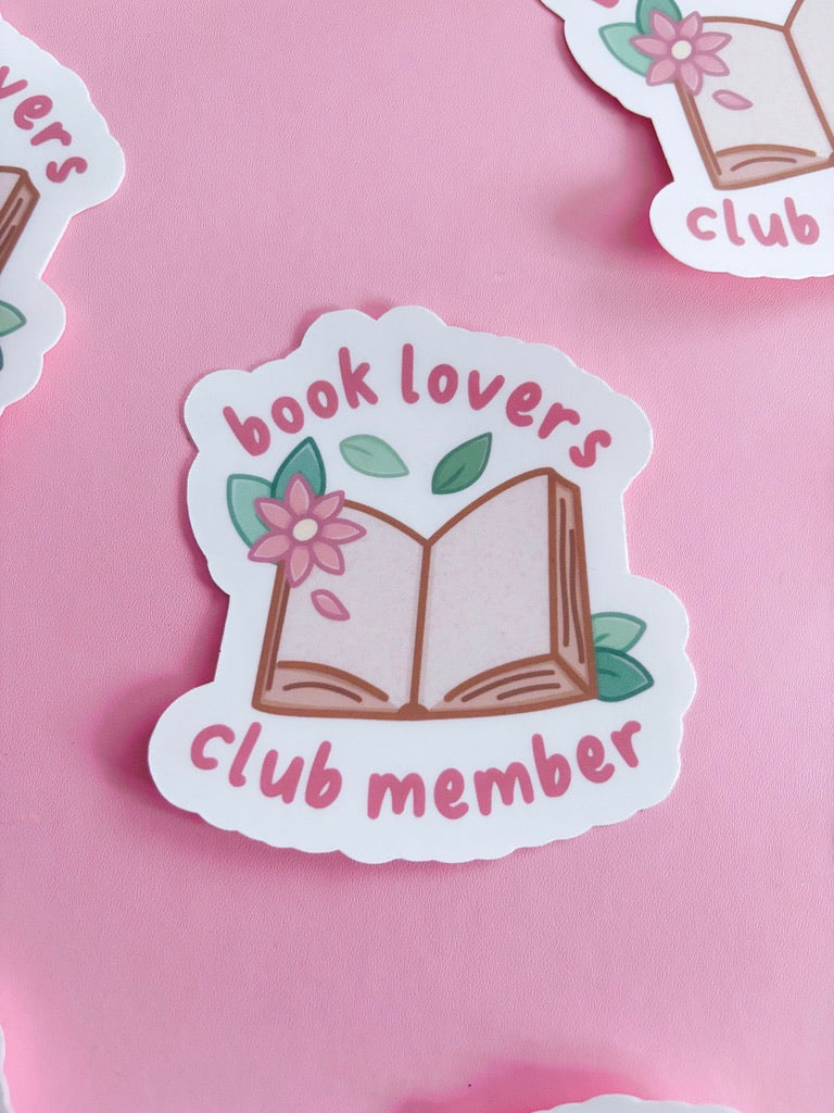Book Lovers Club Member Vinyl Sticker