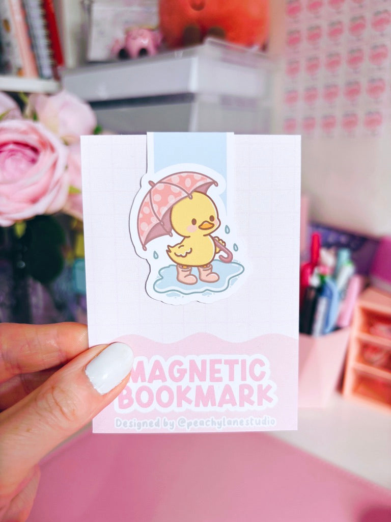 Puddle Days Duck Magnetic Bookmark