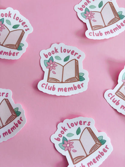 Book Lovers Club Member Vinyl Sticker