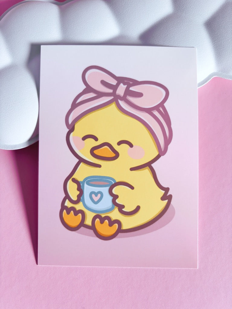 Self Care Duck Art Print