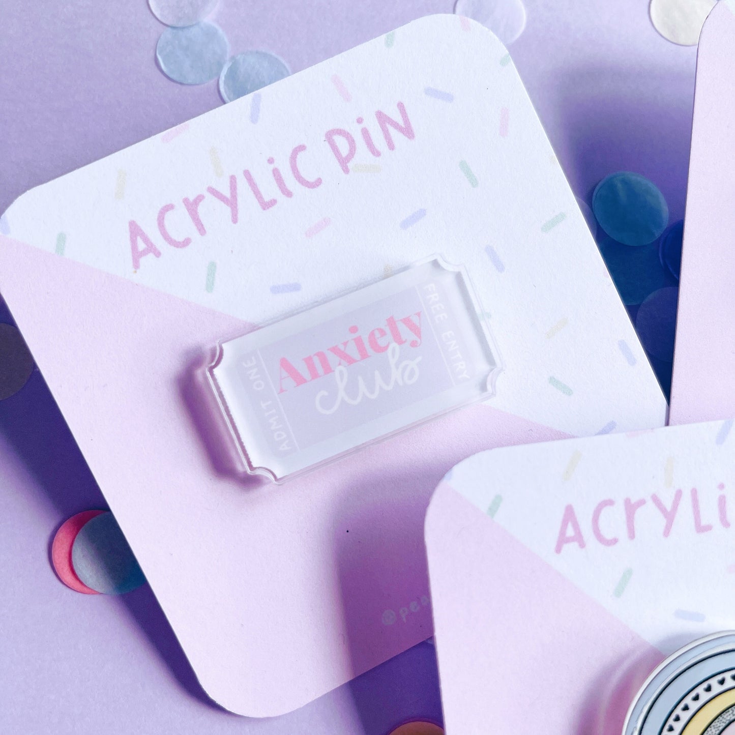 Anxiety Club Acrylic Pin