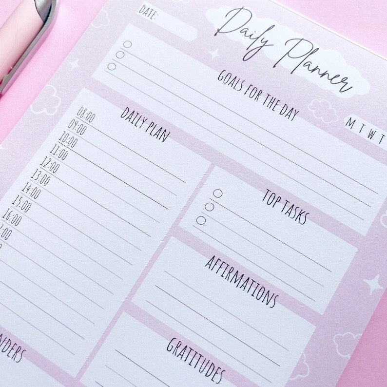A5 Daily Planner Notepad