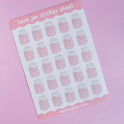 Love Jar Sticker Sheet