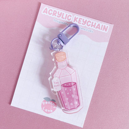 Self Love Potion Glitter Acrylic Keychain