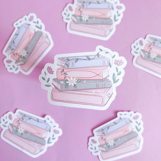 Book Stack Vinyl Sticker