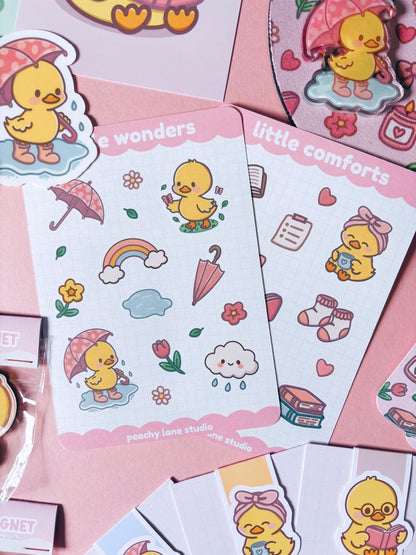 Little Comforts Duck Sticker Sheet