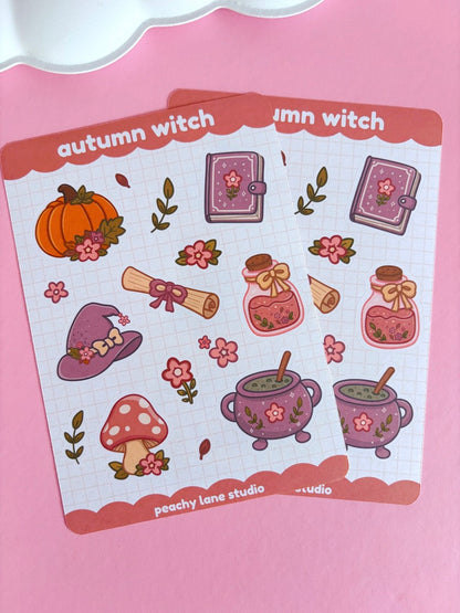 Autumn Witch Sticker Sheet