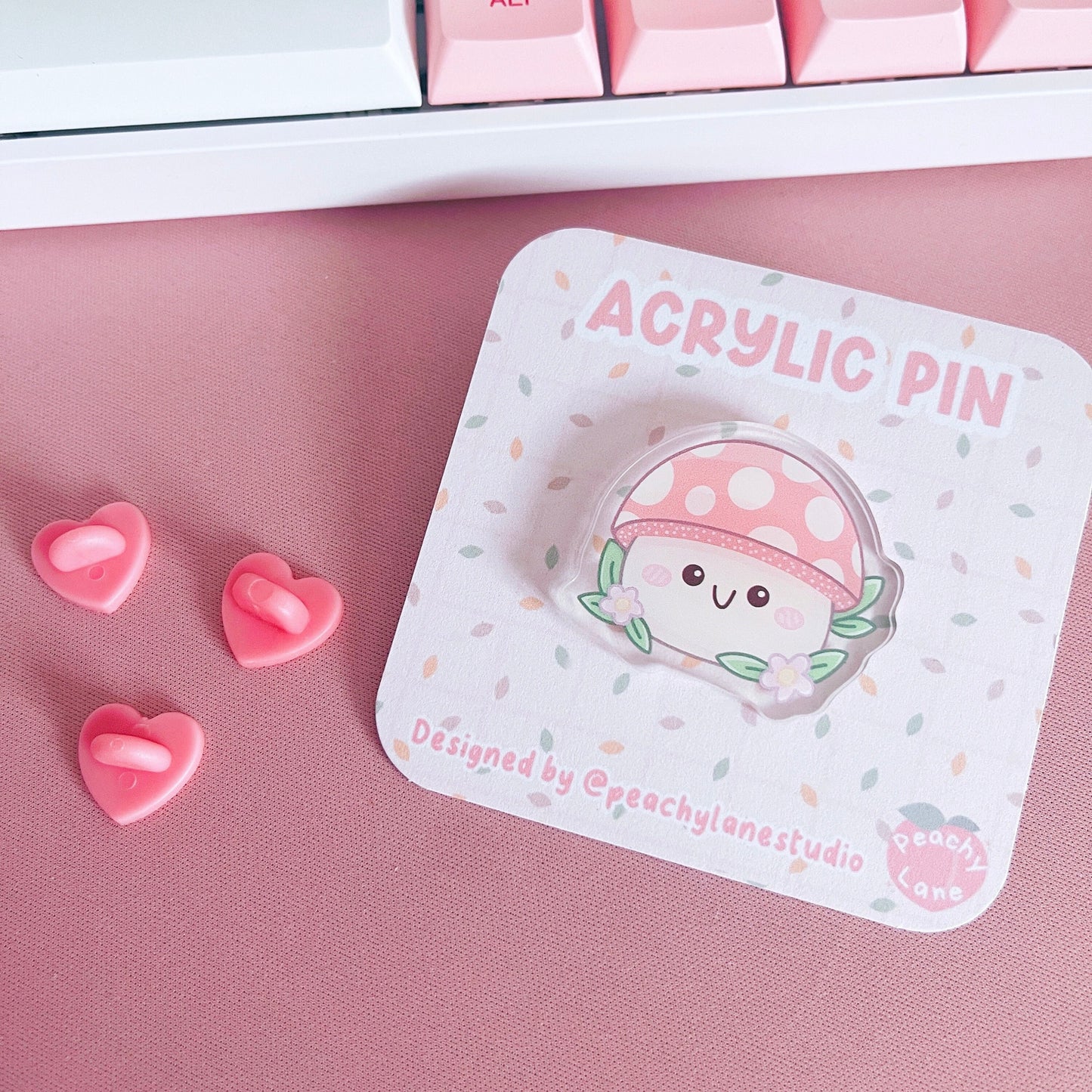 Mushroom Acrylic Pin
