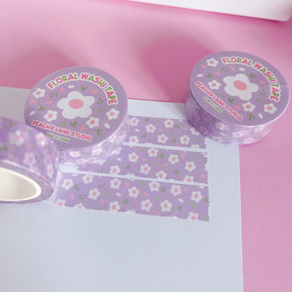 Lilac Floral Washi Tape