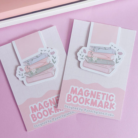 Book Stack Magnetic Bookmark
