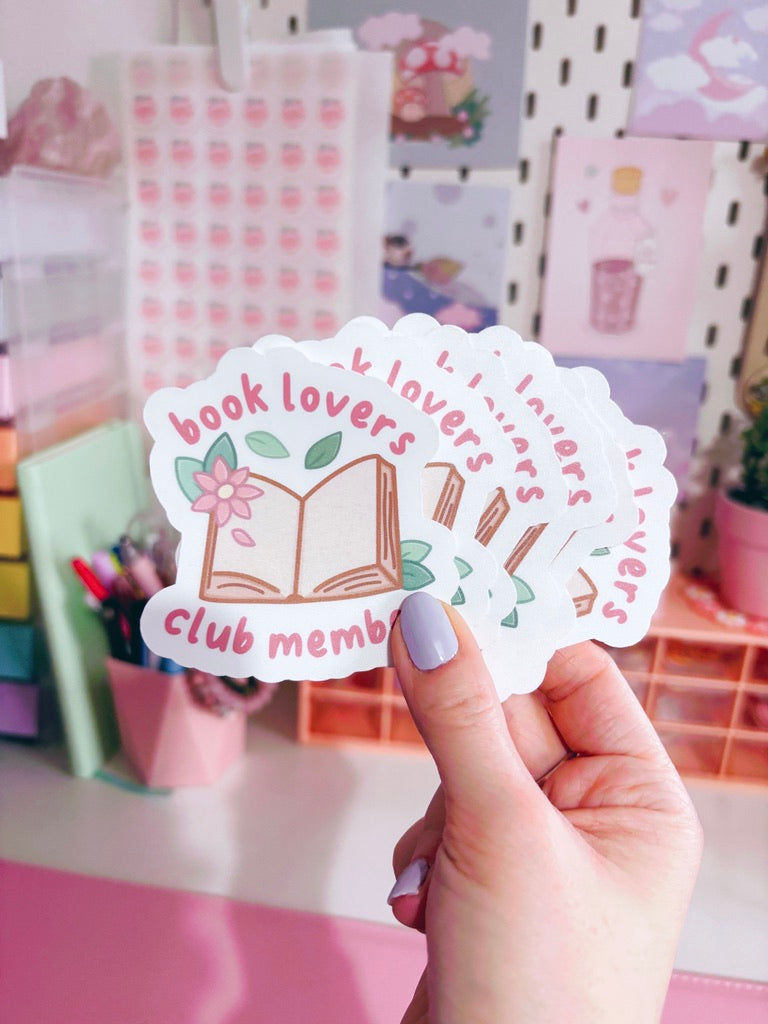 Book Lovers Club Member Vinyl Sticker