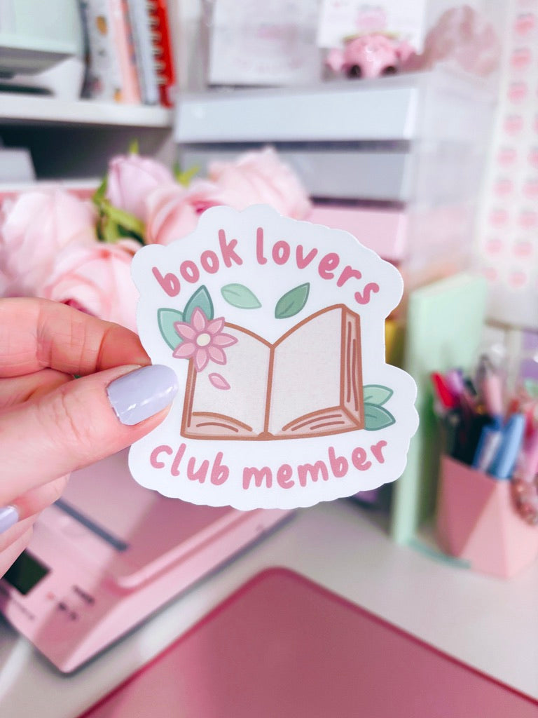Book Lovers Club Member Vinyl Sticker