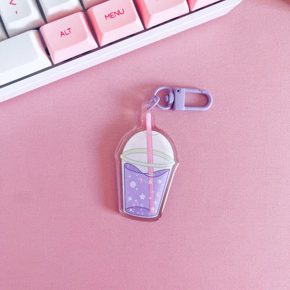 Dreamy Drink Glitter Acrylic Keychain