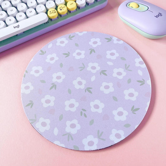 Pink Floral Mouse Mat