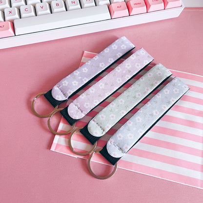 Pink Floral Wrist Lanyard