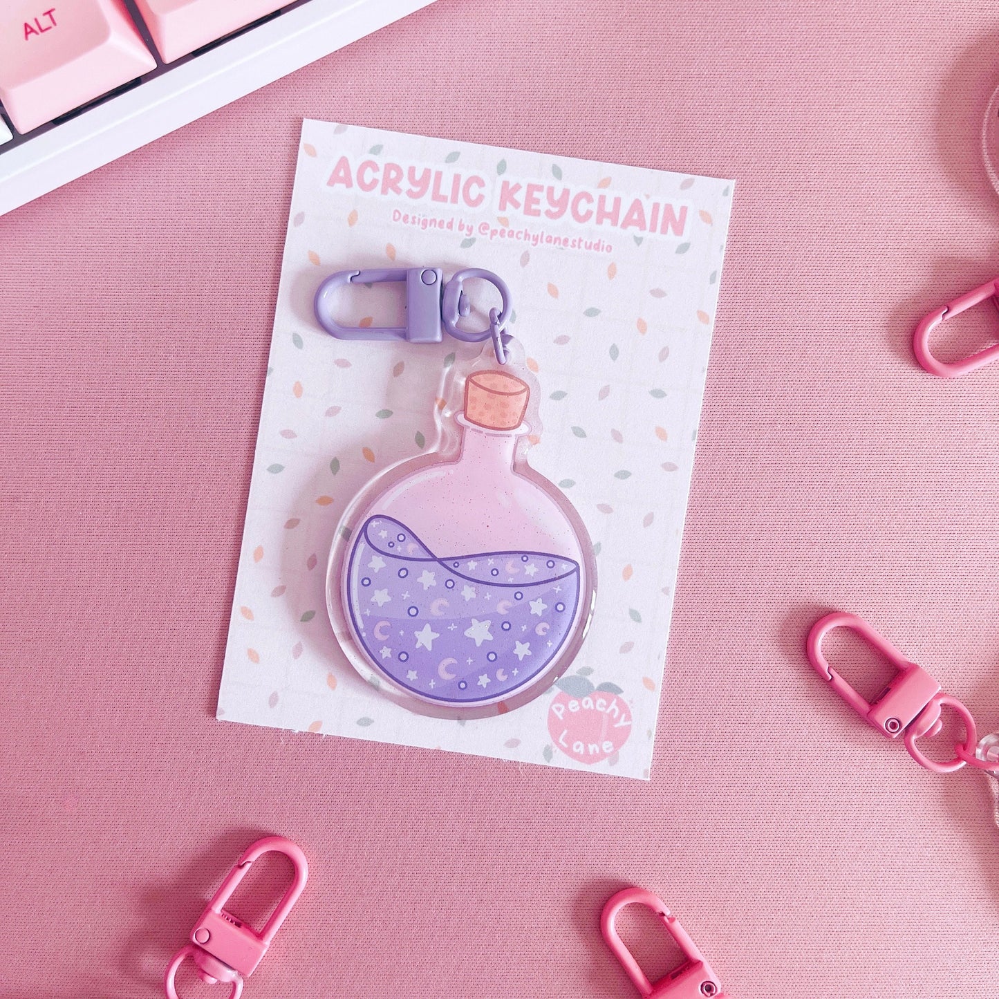 Dreamy Potion Glitter Acrylic Keychain