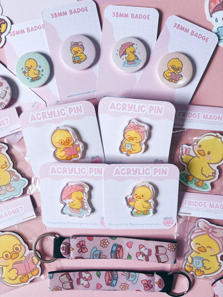 Puddle Days Duck Acrylic Pin